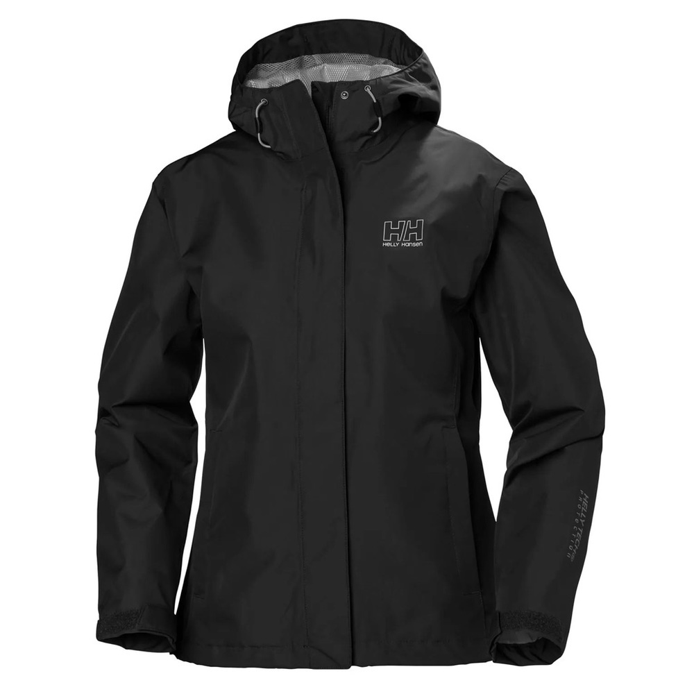 Helly Hansen Women's Black Hooded Rain Jacket